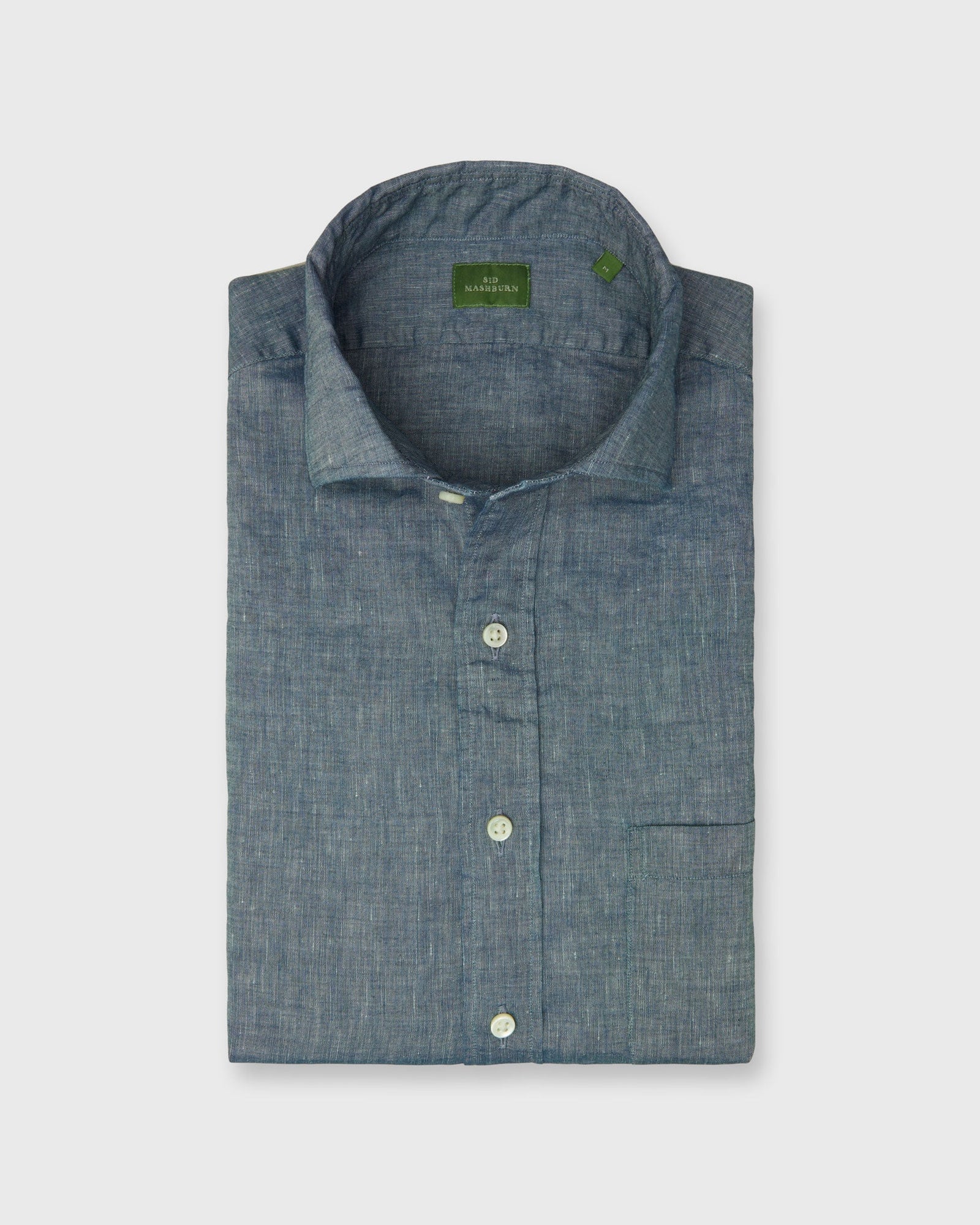 Spread Collar Sport Shirt In Poplin