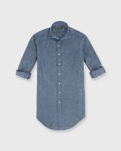 Spread Collar Sport Shirt In Poplin