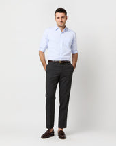Spread Collar Dress Shirt In Small Bengal Stripe Poplin