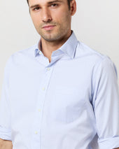 Spread Collar Dress Shirt In Small Bengal Stripe Poplin