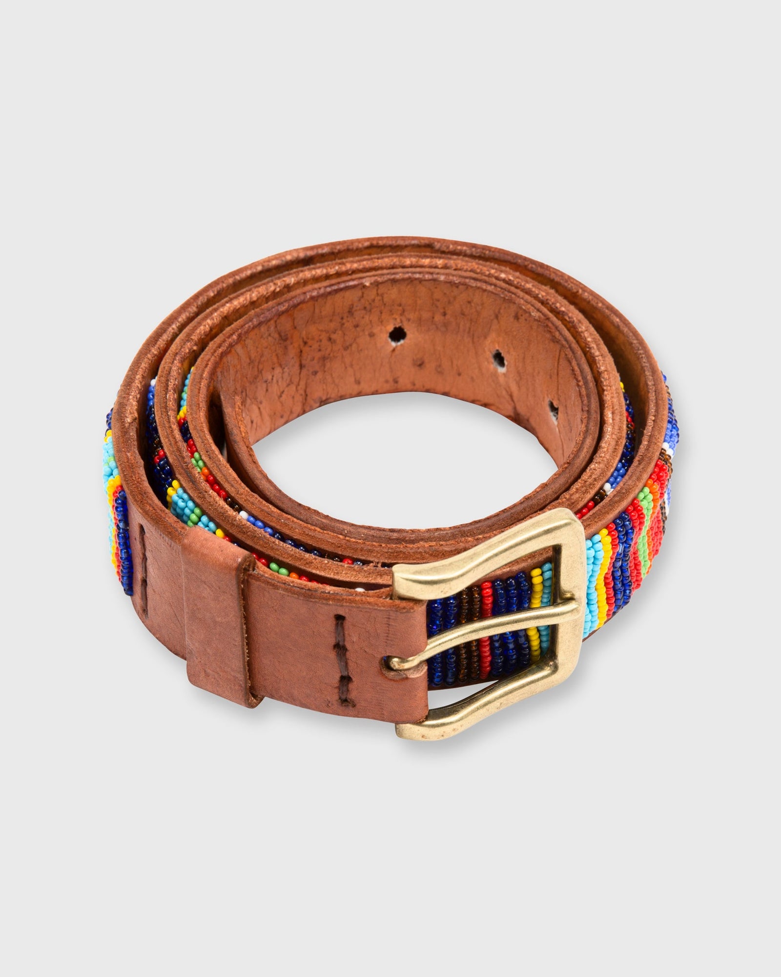 1 25 African Beaded Belt In Multicolor Vertical Stripe