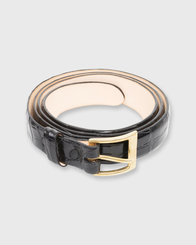 1" Belt in Black Alligator