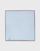 Hand Rolled Pocket Square In Cotolino Brown Edge
