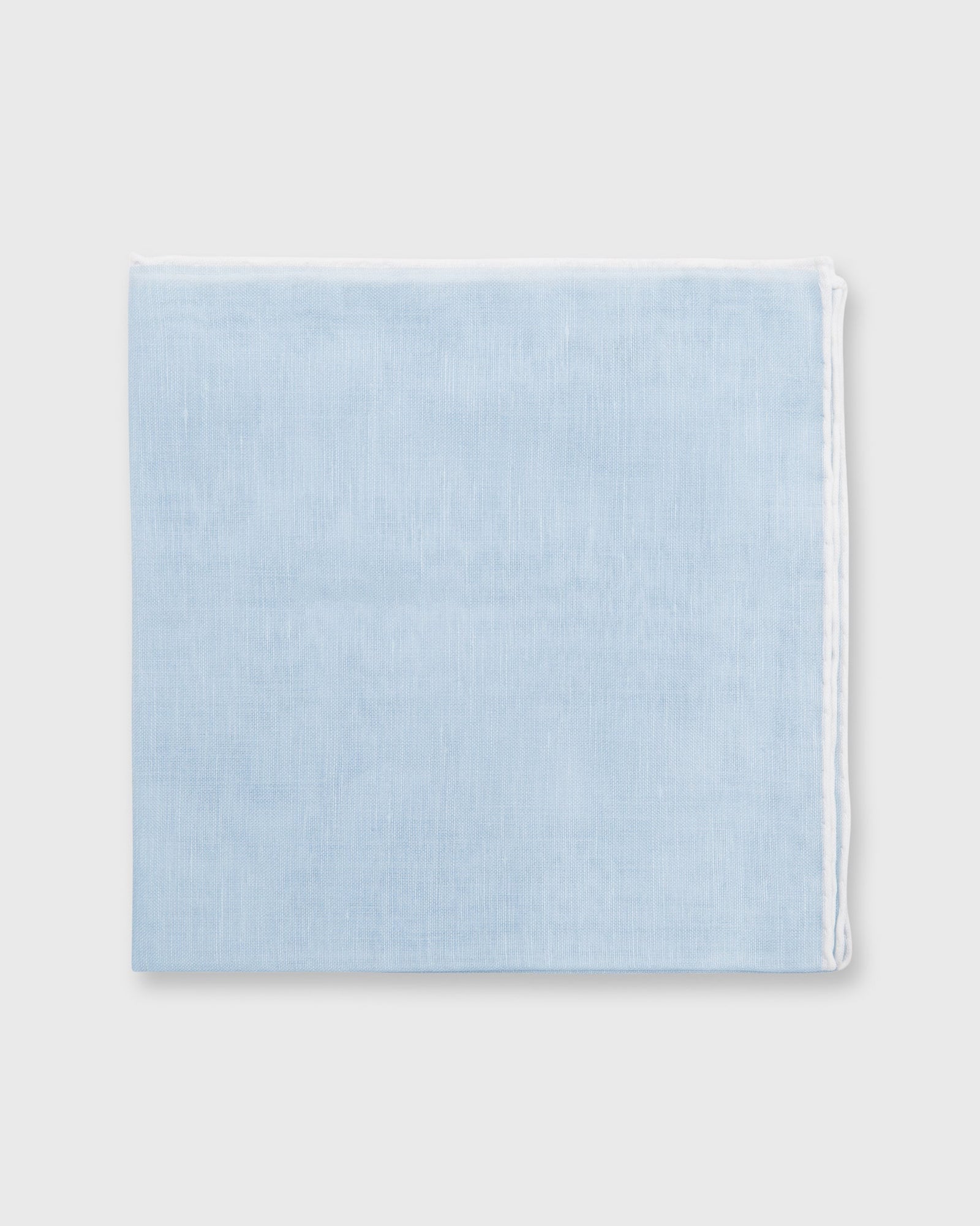 Hand Rolled Pocket Square In Cotolino White Edge