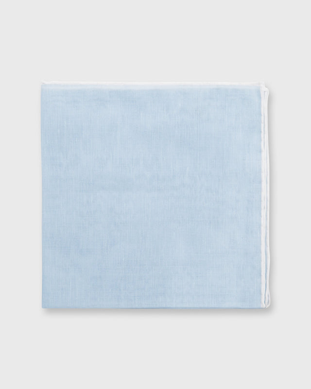 Hand Rolled Pocket Square In Cotolino White Edge