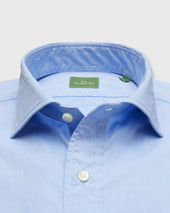 Spread Collar Sport Shirt In Light Chambray