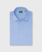 Spread Collar Sport Shirt In Light Chambray