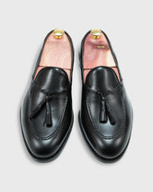 Italian Tassel Loafer In Dark Brown Calfskin