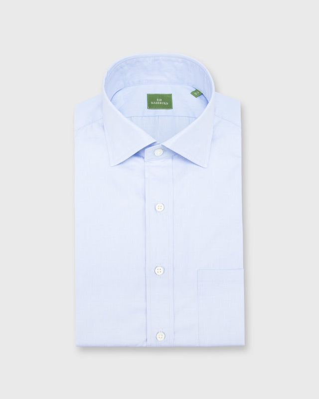 Spread Collar Dress Shirt in Sky End-On-End