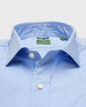 Slim Fit Spread Collar Sport Shirt In Light Chambray