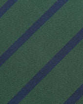 Irish Poplin Tie In Navy Bar Stripe