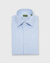 Spread Collar Dress Shirt In Awning Stripe Poplin