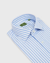 Spread Collar Dress Shirt In Awning Stripe Poplin