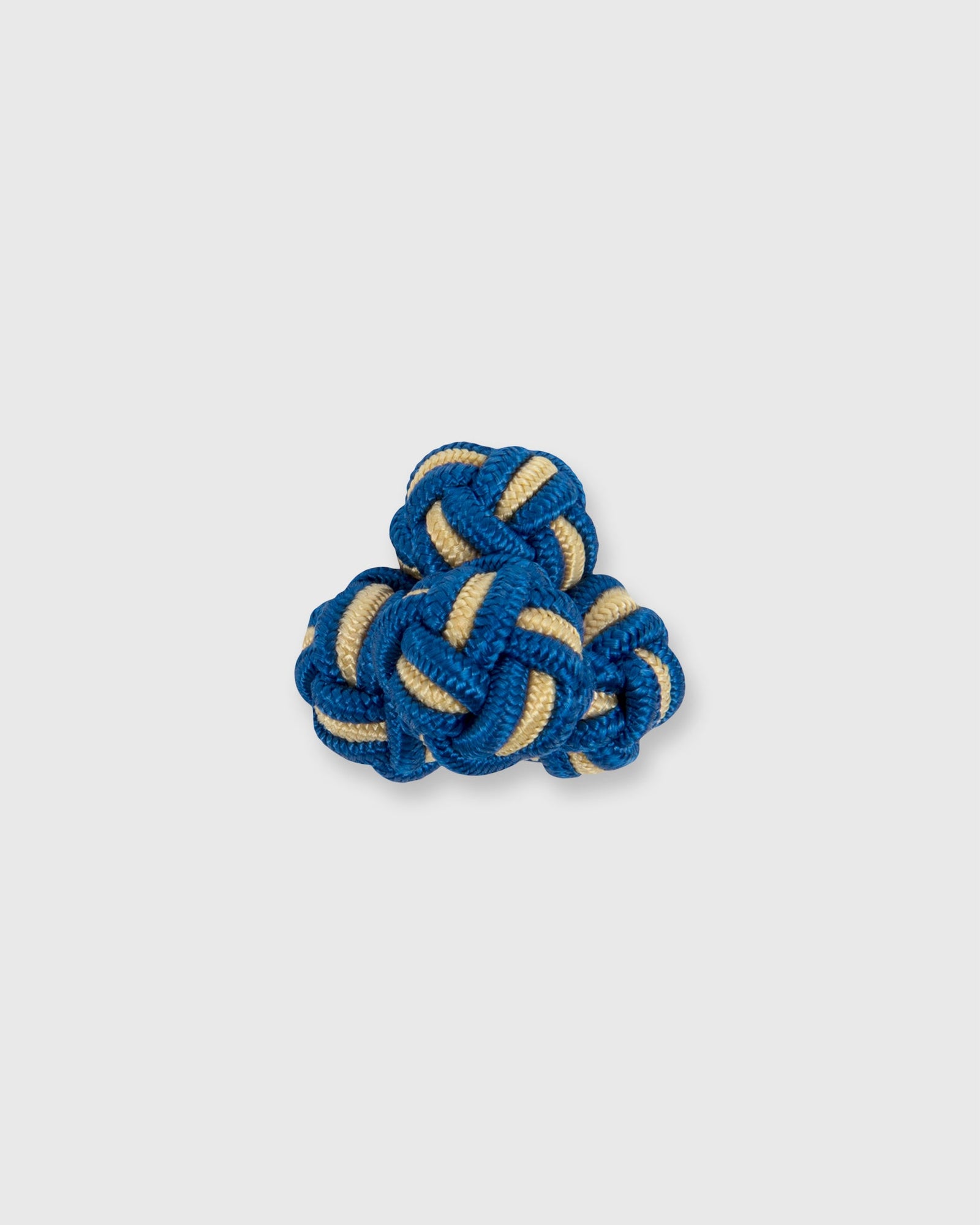 Small Silk Knot Cufflinks In Blue