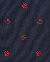 Silk Woven Club Tie In Red 45 Turntable Adapter