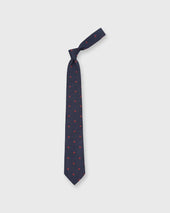 Silk Woven Club Tie In Red 45 Turntable Adapter