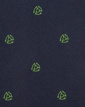 Silk Woven Club Tie In Green 45 Turntable Adapter