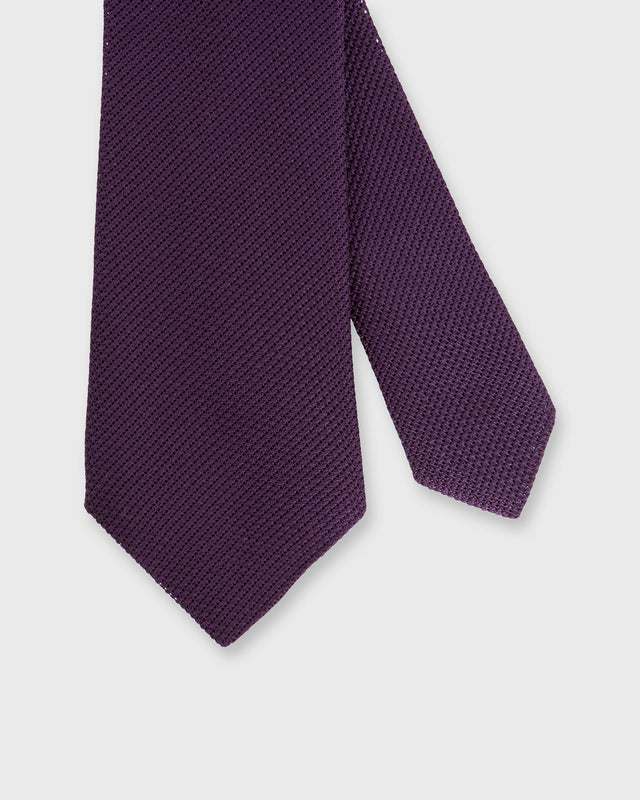 Silk Fino Grenadine Tie in Eggplant