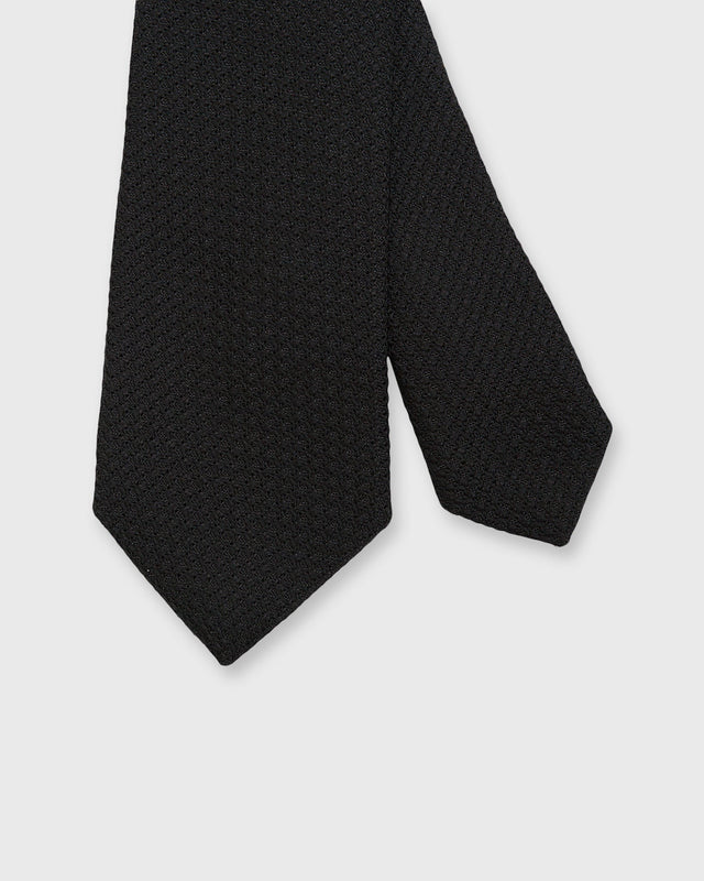 Silk Grosso Grenadine Tie in Black