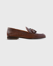 Nassau Tassel Loafer In Pebble Grain Leather