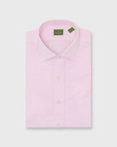 Spread Collar Dress Shirt In Pink Bengal Stripe Poplin