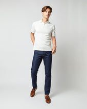 Rally Polo Sweater In Chalk Cotton