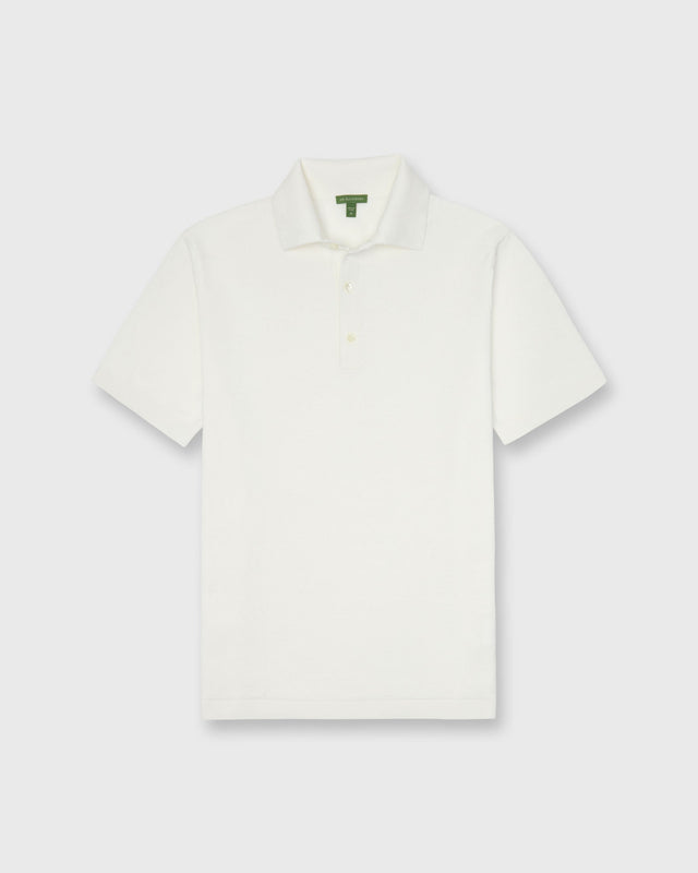 Rally Polo Sweater in Chalk Cotton