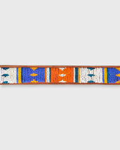1 25 African Beaded Belt In Orange Multi Kite Design
