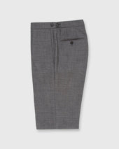 Pleated Dress Trouser In Mid Grey High Twist