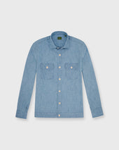 Band Hem Work Shirt In Extra Light Washed