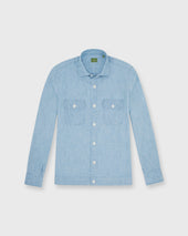 Band Hem Work Shirt In Extra Light Washed