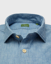 Band Hem Work Shirt In Extra Light Washed