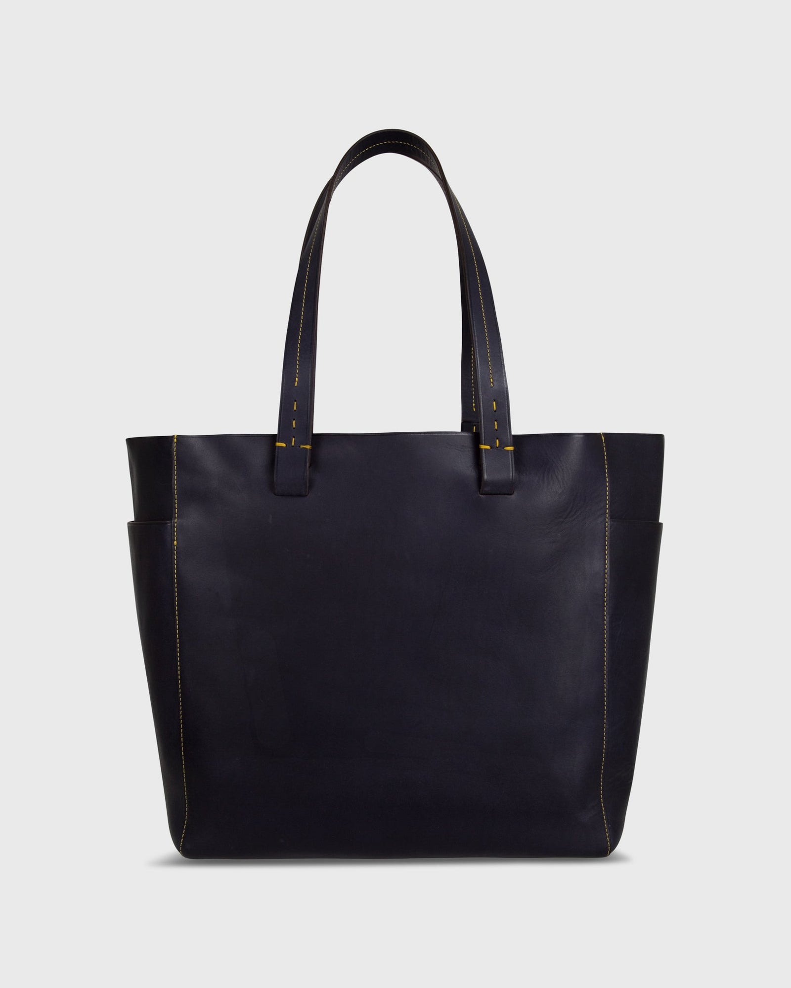 Leather Tote With Trolley Strap In