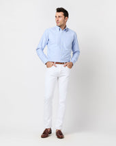 Slim Straight Jean In Garment Dyed Denim