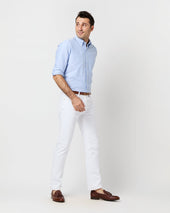 Slim Straight Jean In Garment Dyed Denim
