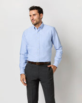 Button Down Dress Shirt In Light Oxford
