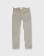 Slim Straight 5 Pocket Pant In Grey Garment Dyed Canvas