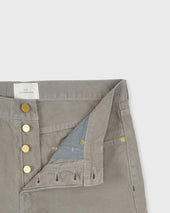 Slim Straight 5 Pocket Pant In Grey Garment Dyed Canvas