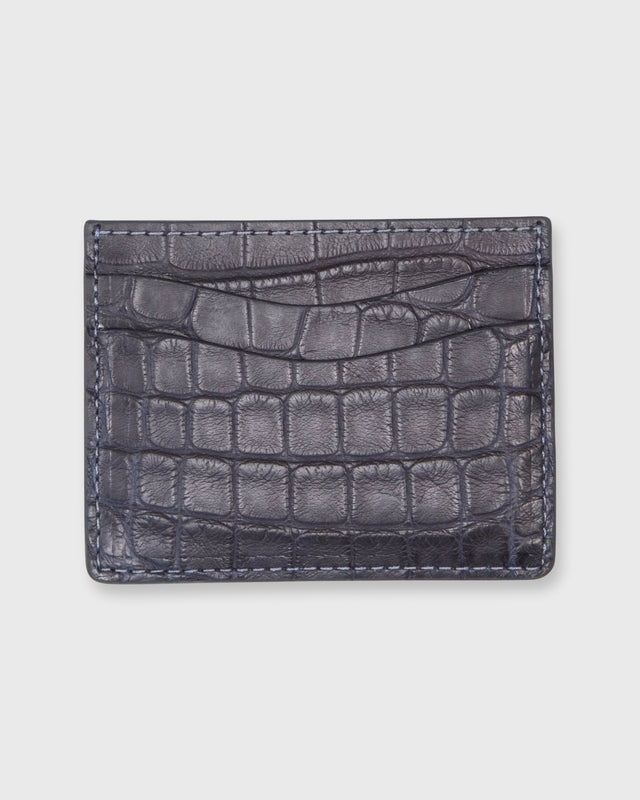 Card Holder In Green Matte Alligator