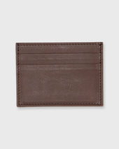 Card Holder In Dark Brown Leather