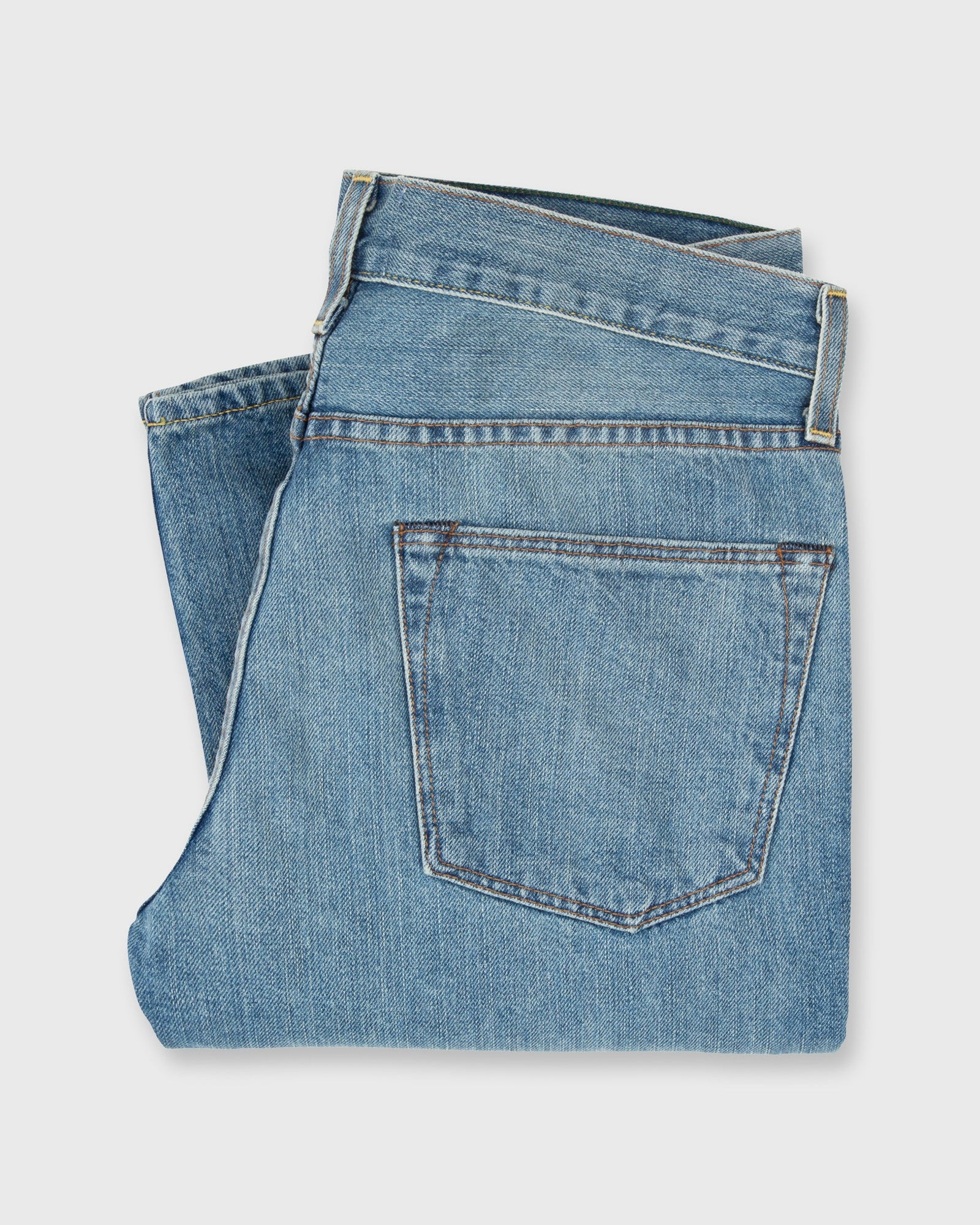 Slim Straight Jean In Non Selvedge Light Wash