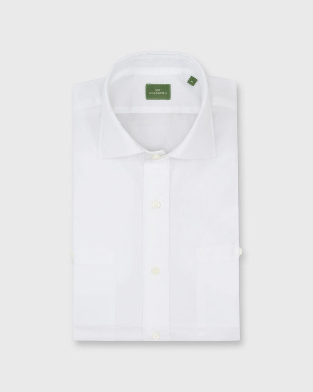Long-Sleeved Marquez Shirt in White Cotolino