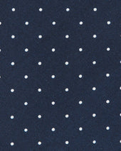 Irish Poplin Tie In White Dot