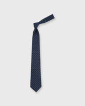 Irish Poplin Tie In White Dot