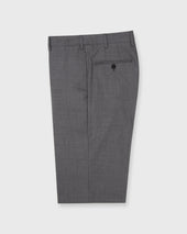 Dress Trouser In Mid Grey Wool Hopsack
