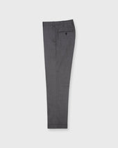 Dress Trouser In Mid Grey Wool Hopsack