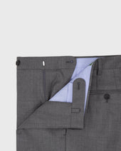 Dress Trouser In Mid Grey Wool Hopsack