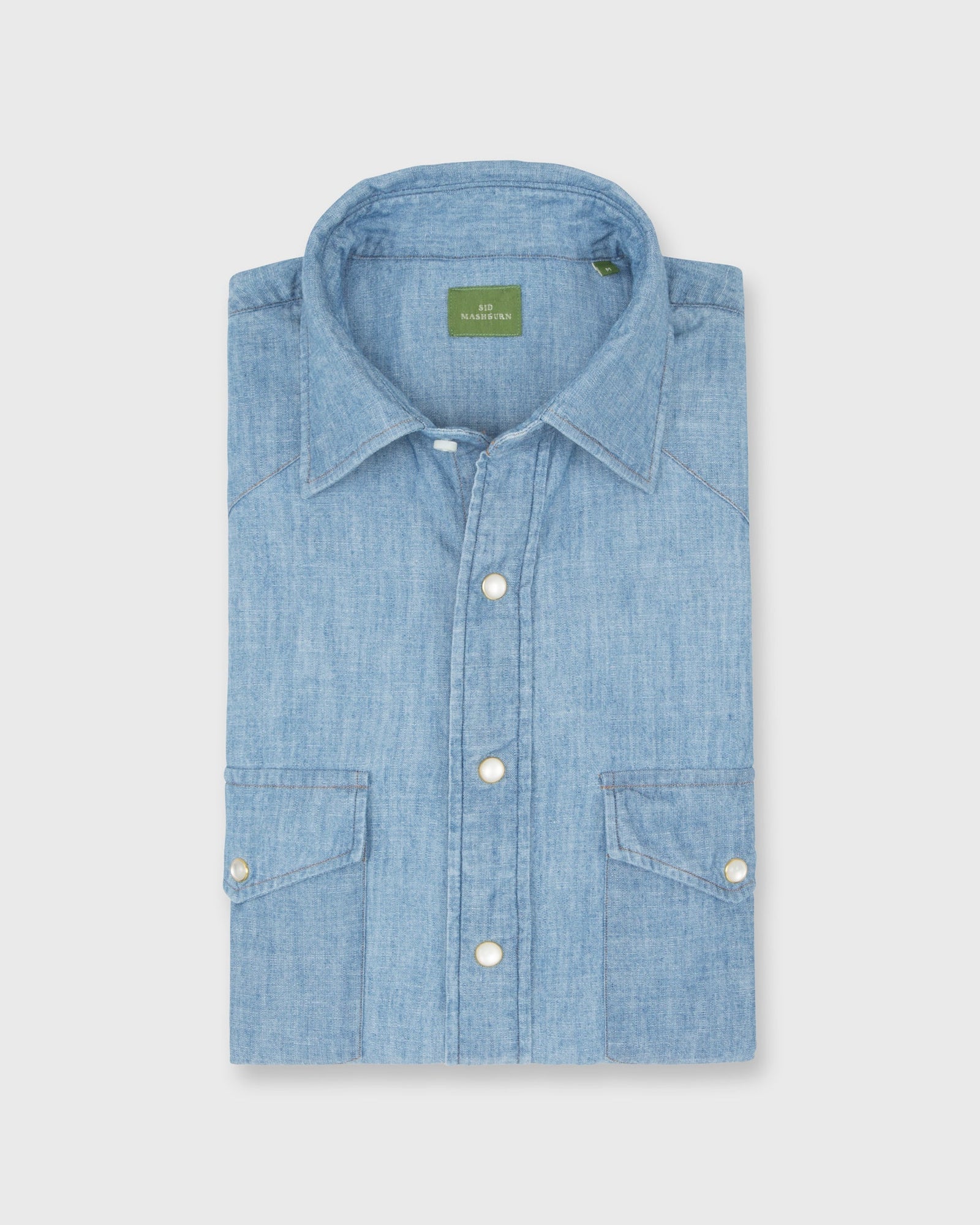 Western Work Shirt In Extra Light Washed Chambray