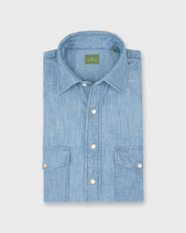 Western Work Shirt In Extra Light Washed Chambray