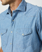 Western Work Shirt In Extra Light Washed Chambray